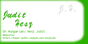 judit hesz business card